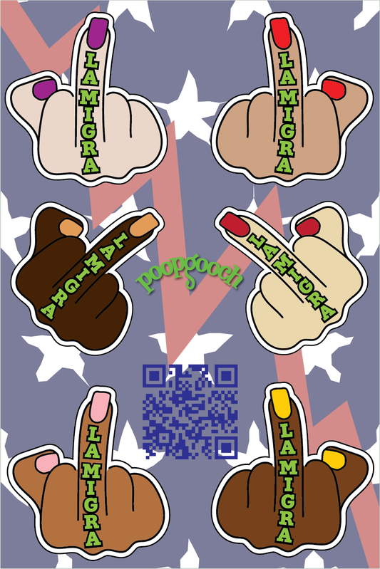 FUCK LA MIGRA sticker sheet