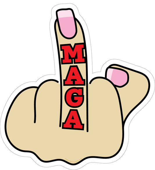 FUCK MAGA 20" x 22" Reflective Aluminum Sign