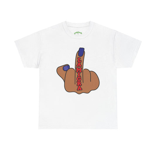 Graphic Tee Middle Finger LA MIGRA Protest Shirt Sizes S–5XL