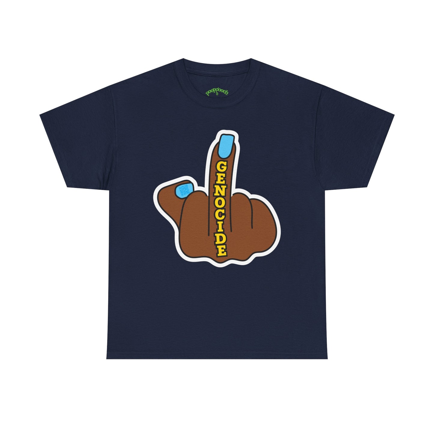 Graphic Tee Middle Finger GENOCIDE Protest Shirt Sizes S–5XL