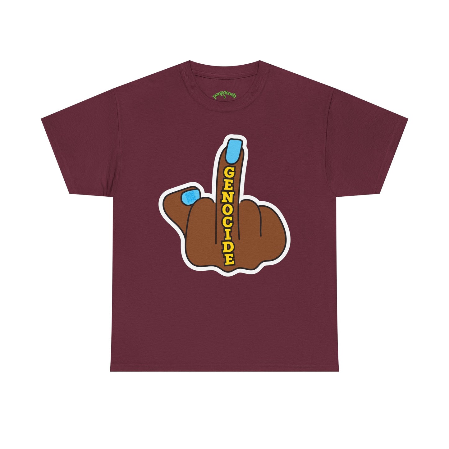 Graphic Tee Middle Finger GENOCIDE Protest Shirt Sizes S–5XL