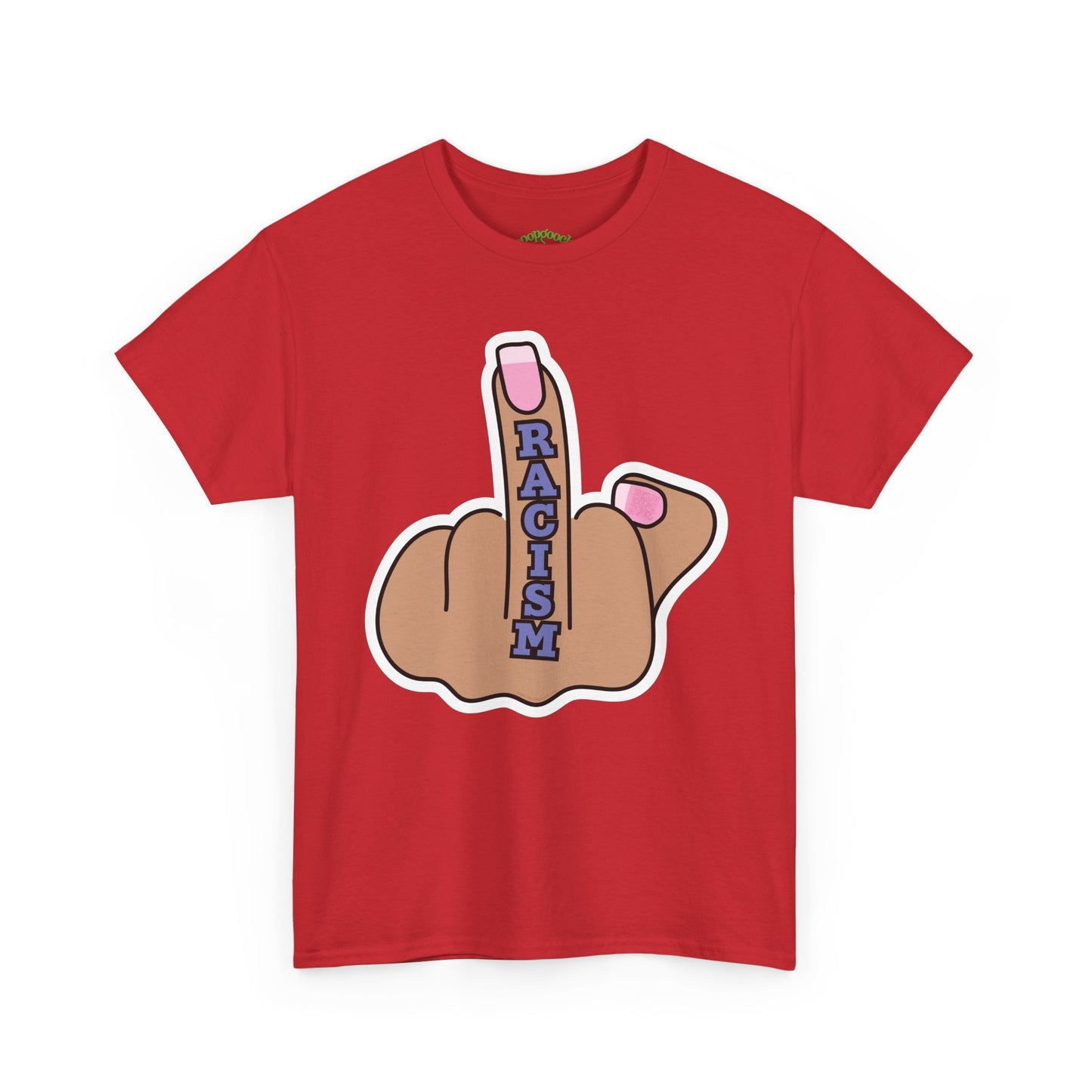 Graphic Tee Middle Finger RACISM Protest Shirt Sizes S–5XL