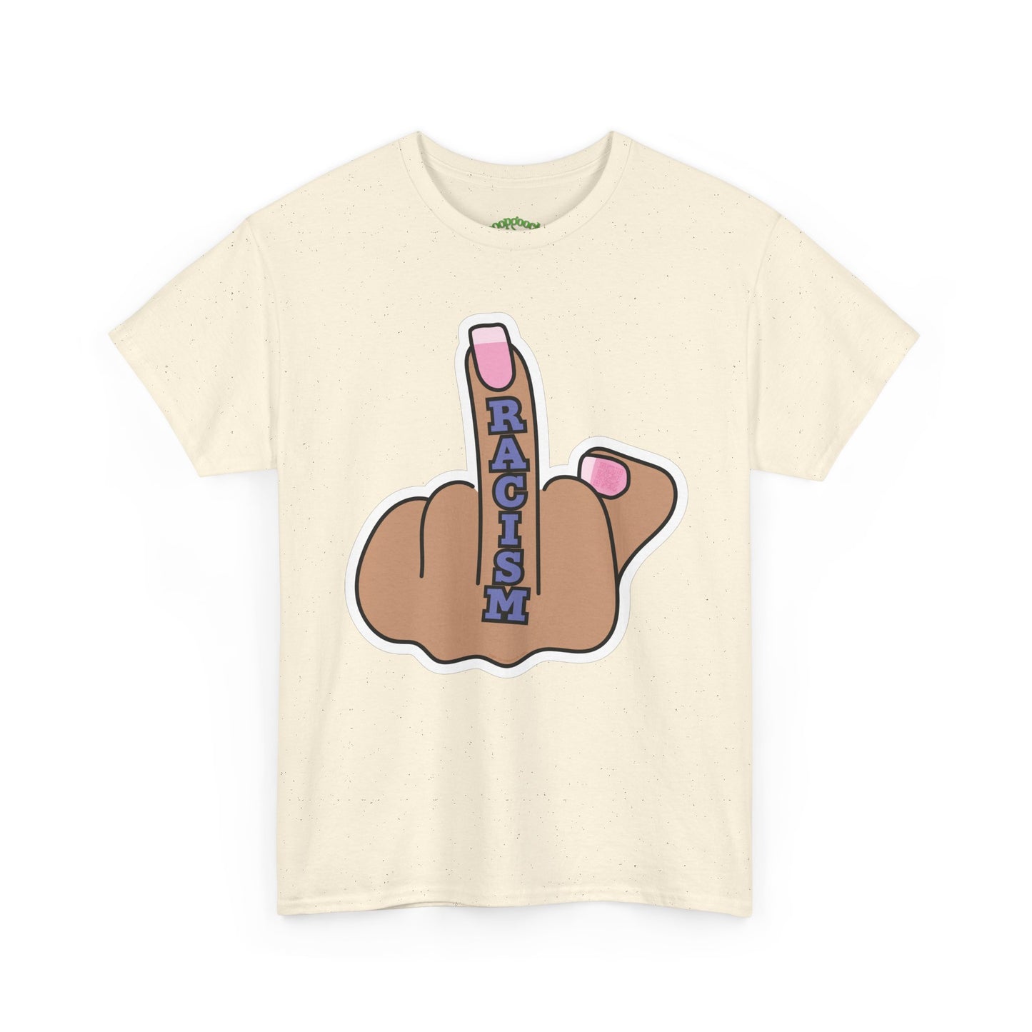 Graphic Tee Middle Finger RACISM Protest Shirt Sizes S–5XL