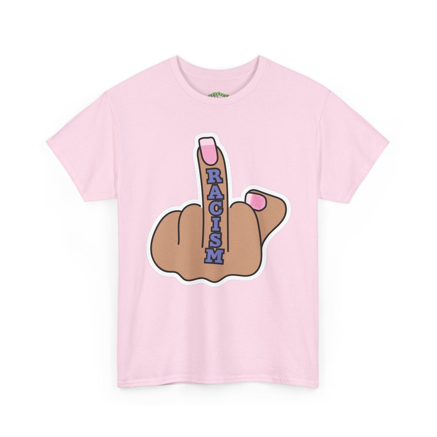 Graphic Tee Middle Finger RACISM Protest Shirt Sizes S–5XL