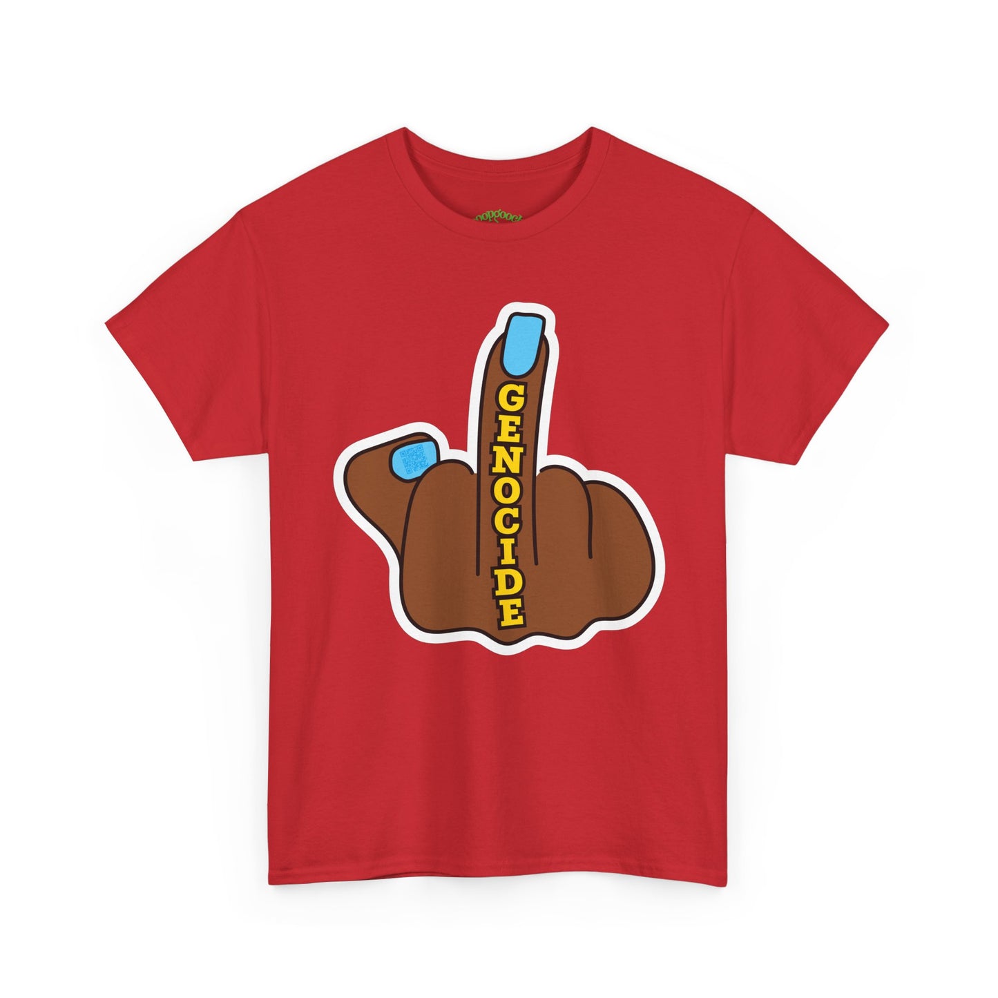 Graphic Tee Middle Finger GENOCIDE Protest Shirt Sizes S–5XL