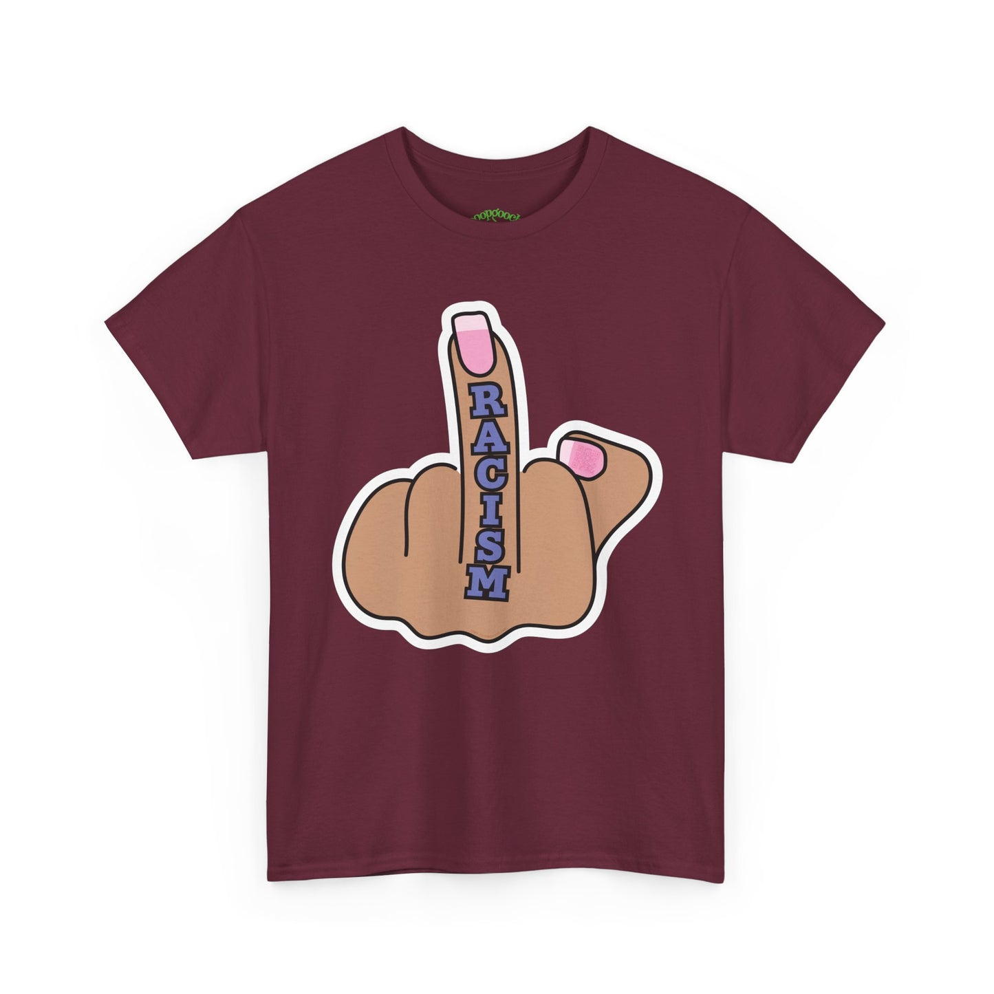 Graphic Tee Middle Finger RACISM Protest Shirt Sizes S–5XL