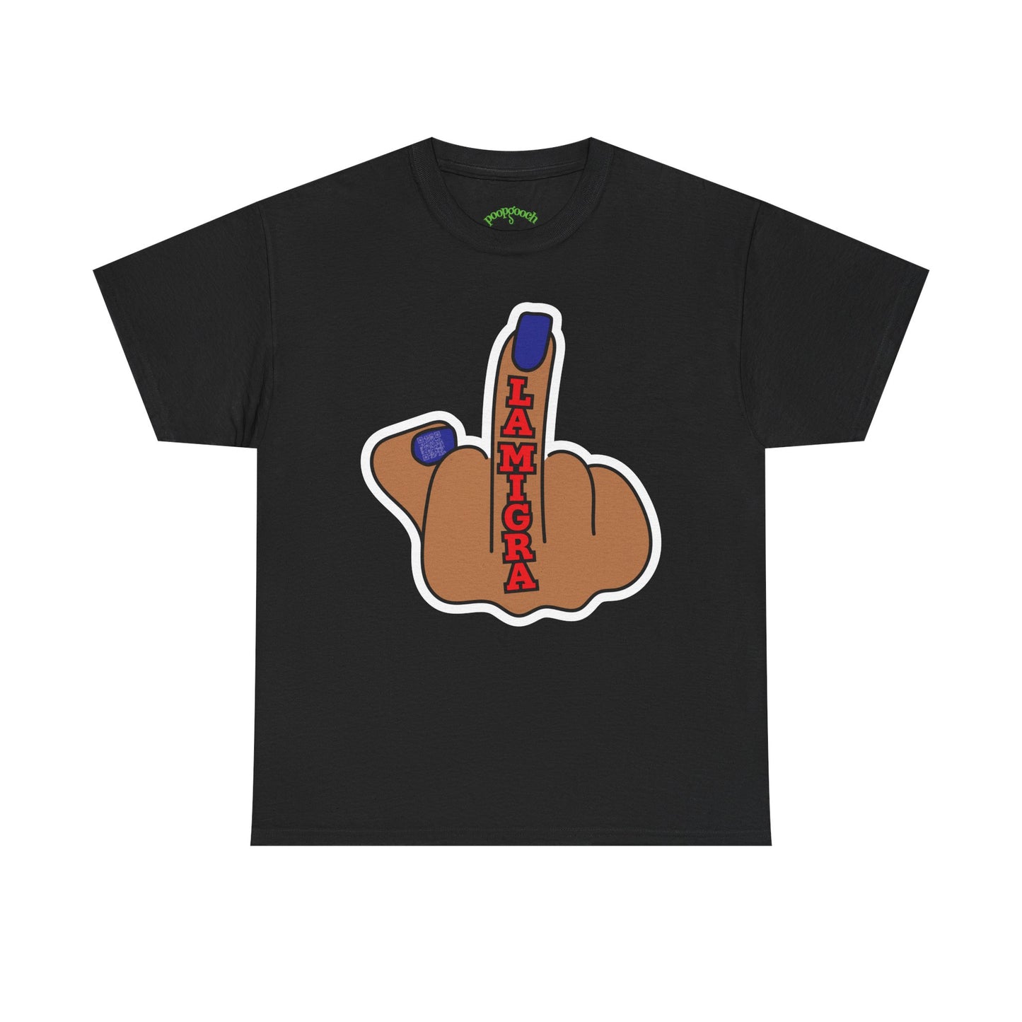 Graphic Tee Middle Finger LA MIGRA Protest Shirt Sizes S–5XL