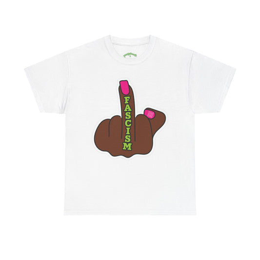 Graphic Tee Middle Finger FASCISM Protest Shirt Sizes S–5XL