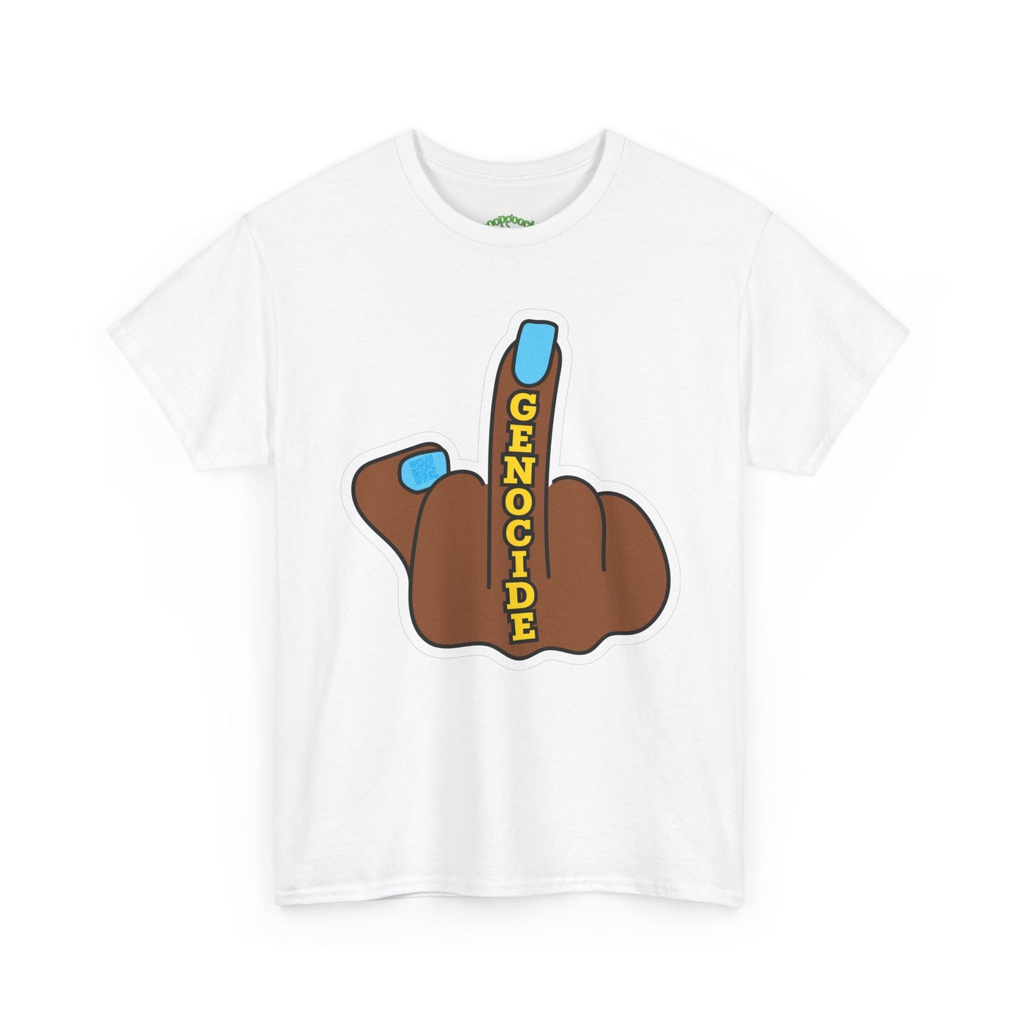 Graphic Tee Middle Finger GENOCIDE Protest Shirt Sizes S–5XL