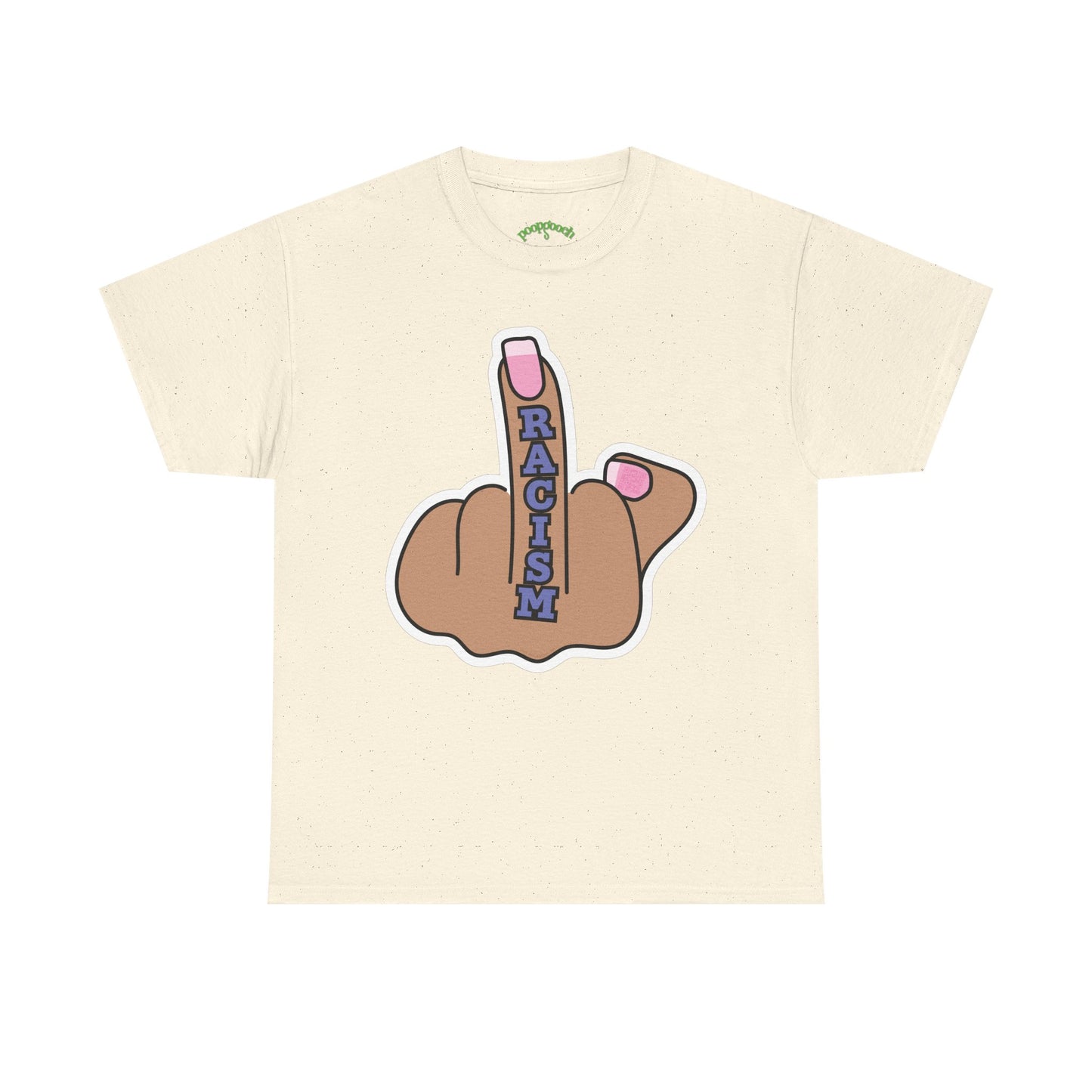 Graphic Tee Middle Finger RACISM Protest Shirt Sizes S–5XL