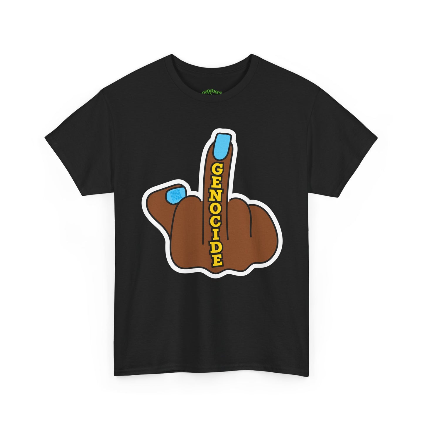 Graphic Tee Middle Finger GENOCIDE Protest Shirt Sizes S–5XL