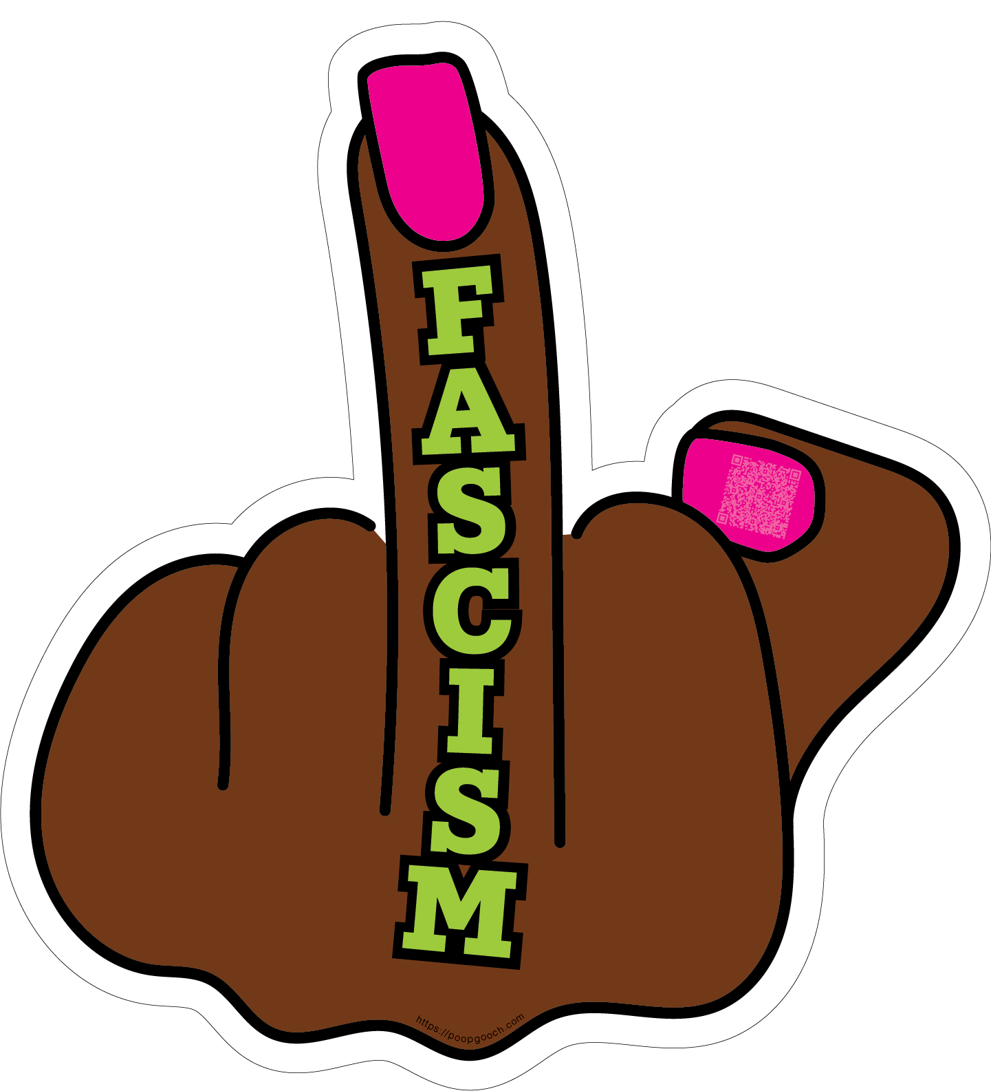 FUCK FASCISM 20" x 22" Reflective Aluminum Sign