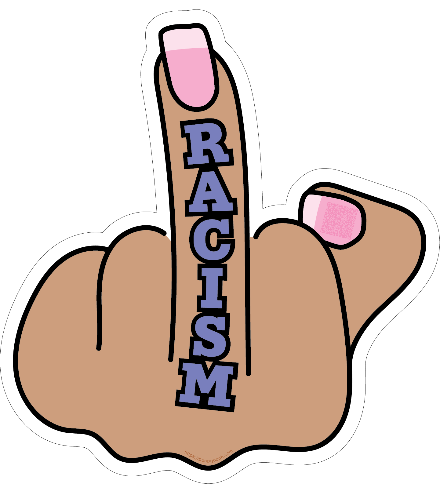 FUCK RACISM 20" x 22" Reflective Aluminum Sign